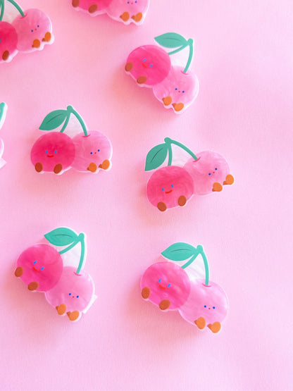 Twin Cherries Puffy Bow Set