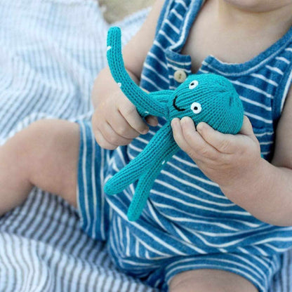 Baby Rattle Toy - Octopus Rattle (Turquoise)