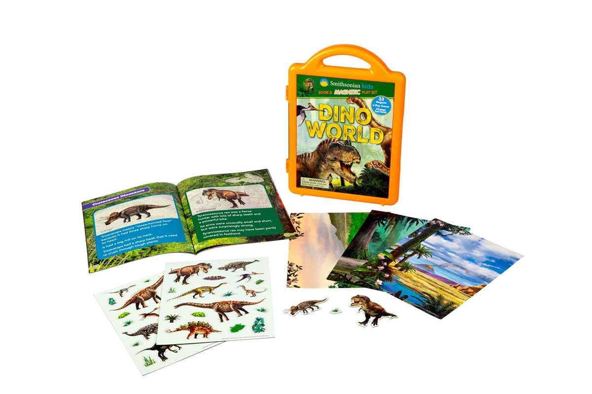 DinoWorld Book and Magnetic Play Set