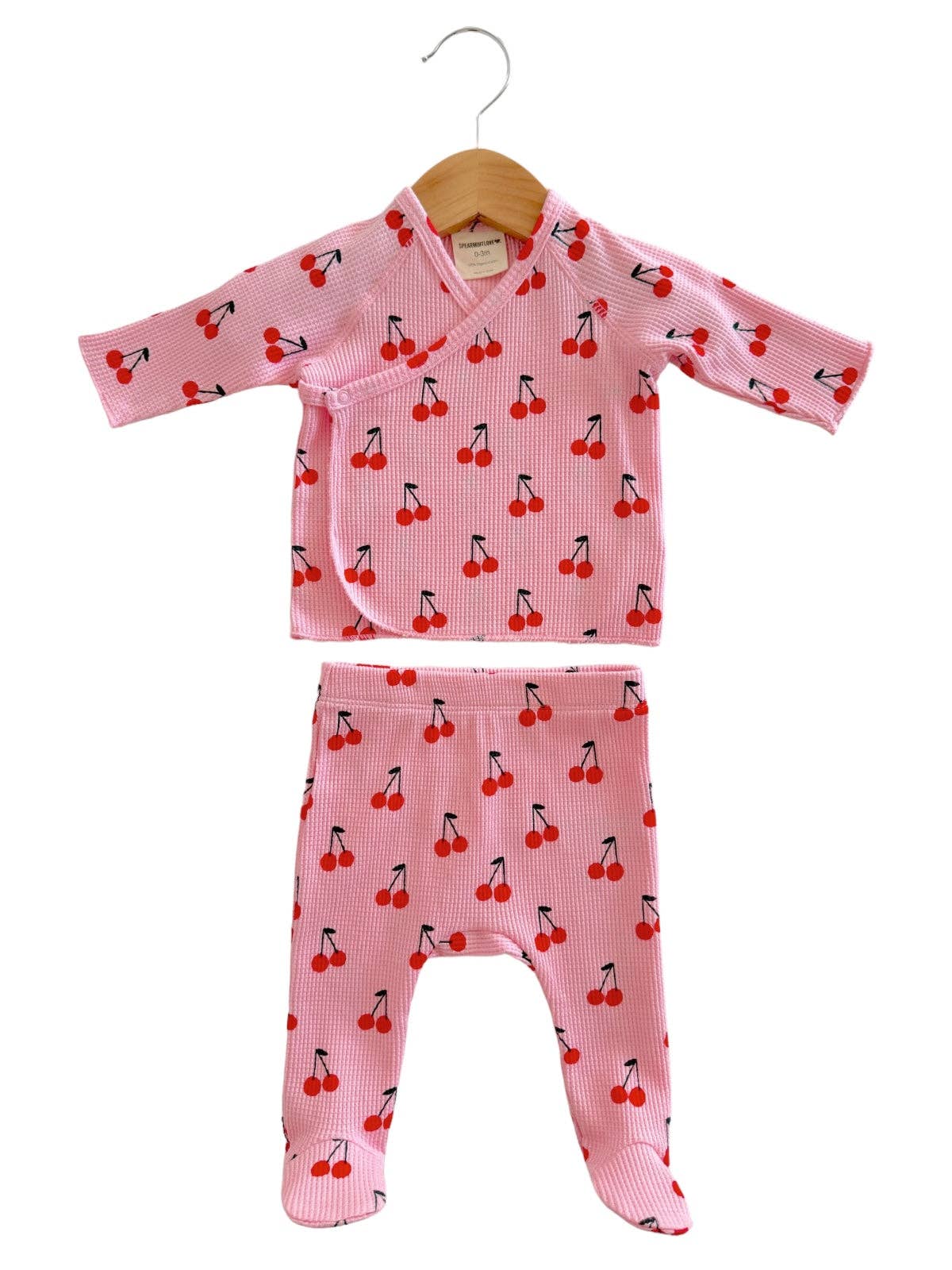 Cherries Organic Waffle & Pant Set