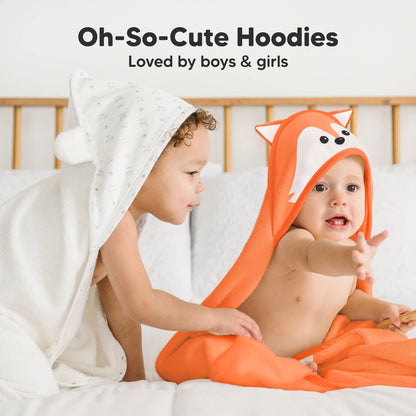 KeaBabies Cuddle Baby Hooded Towel