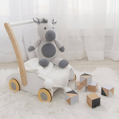 Whimsical Cotton Knitted Toy - Zac Zebra