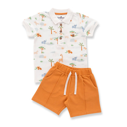 Safari Toddler Polo & Shorts Set