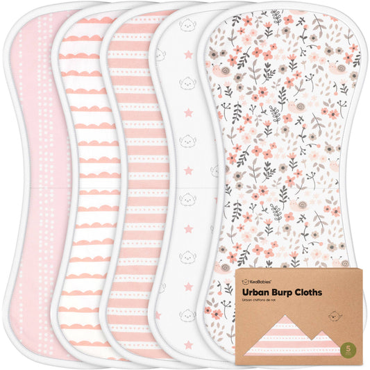 Sweet Charm 5-Pack Burp Cloths