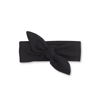 Girl's Black Cotton Headband