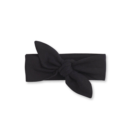 Girl's Black Cotton Headband