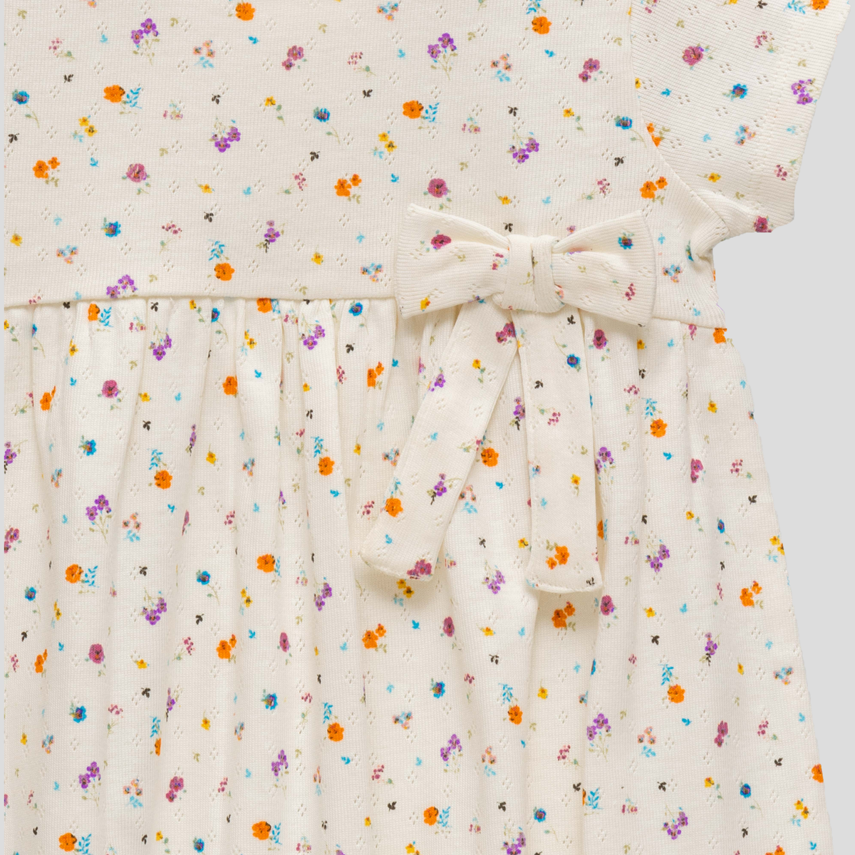 Floral Flair Dress with Bow