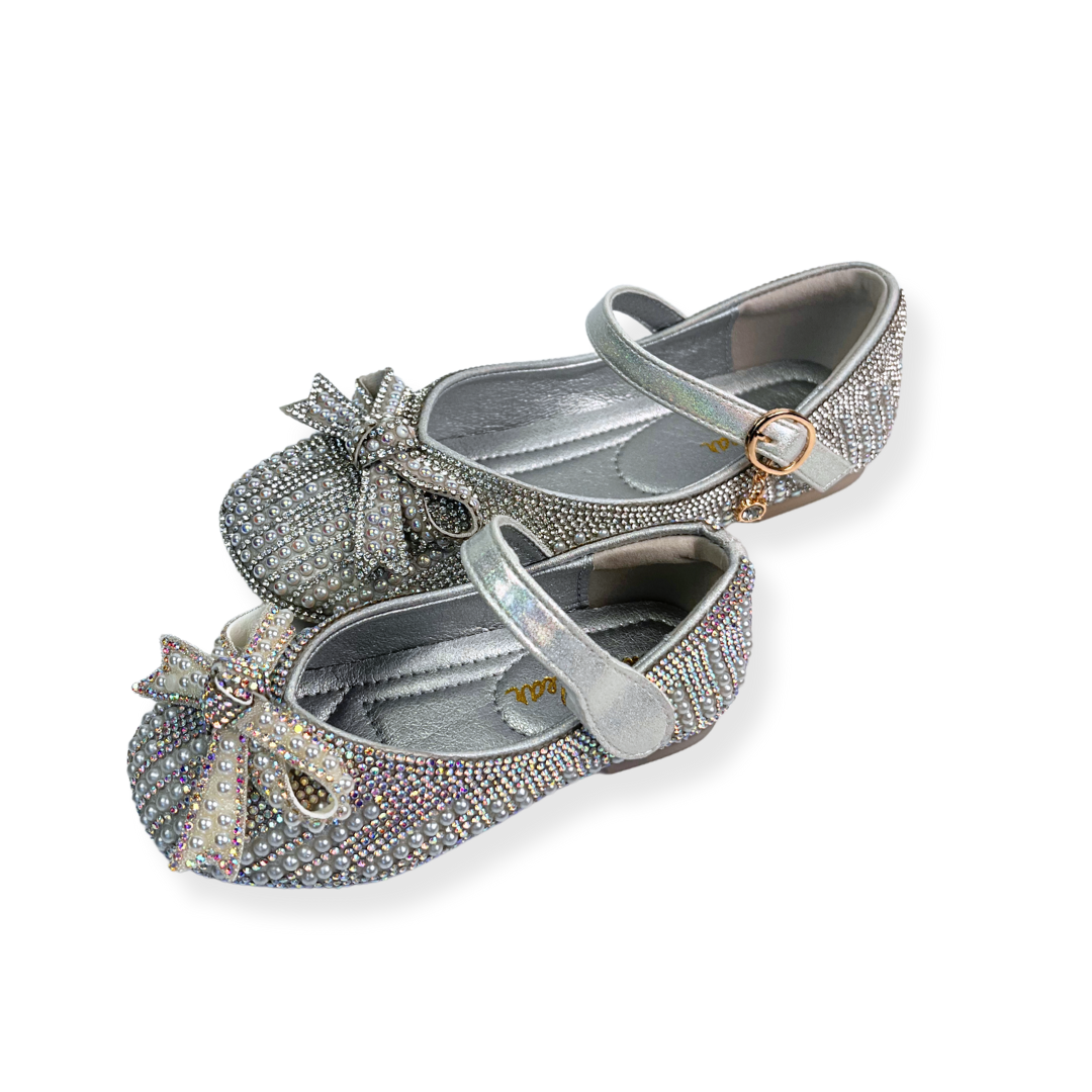 Pearl & Rhinestone Flat Shoes