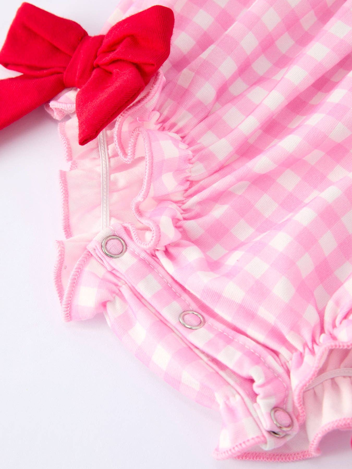 Heart-embroidered Romper