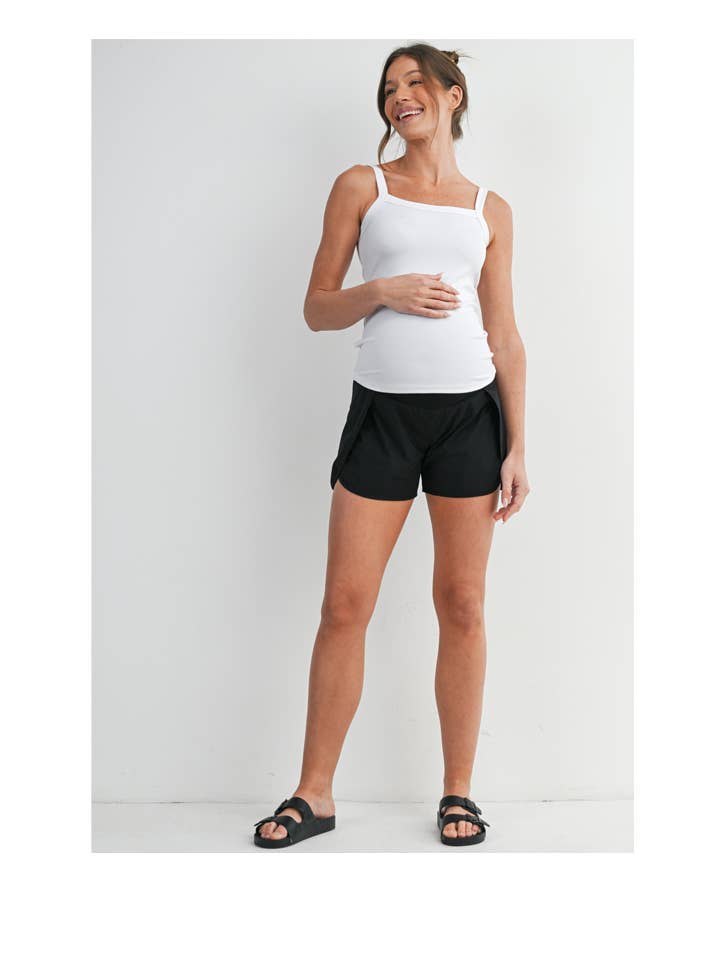 Maternity Workout Shorts w/Belly Band