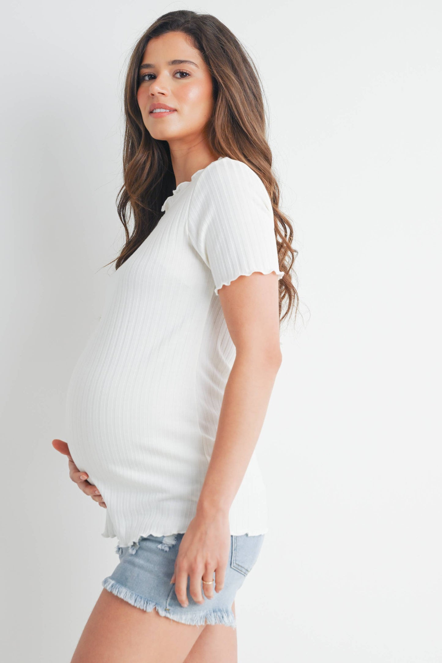 Ribbed Maternity T-Shirt
