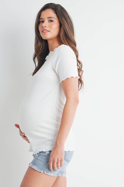Ribbed Maternity T-Shirt