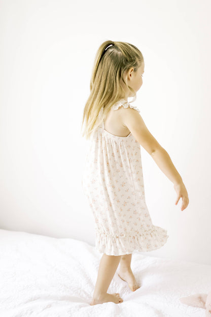 Ribbed Bamboo Nightgown in Ellie Floral