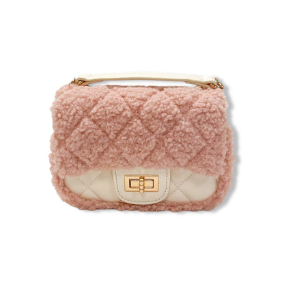 Sherpa Mixed Quilted Purse