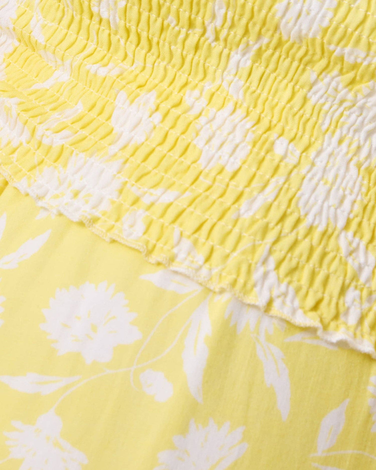 Lola Smocked Midi Dress | Yellow Floral