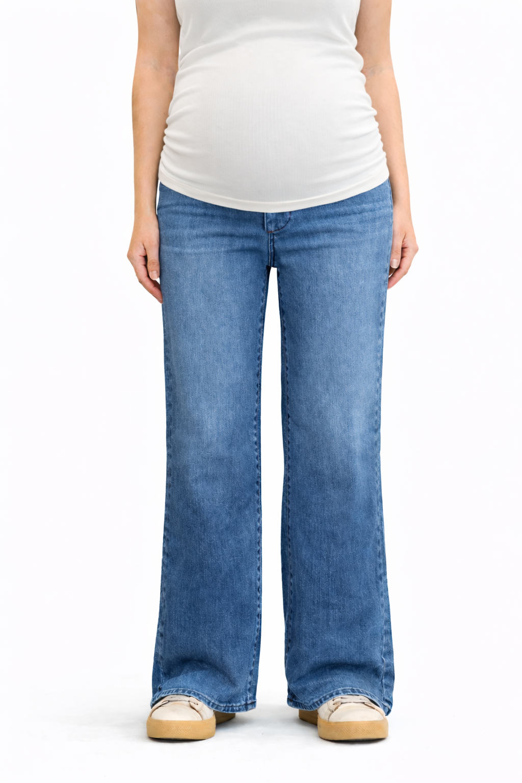 Maternity Wide Leg Jean w Bellyband