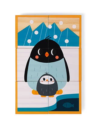 6 ANIMAL WOODEN BLOCKS