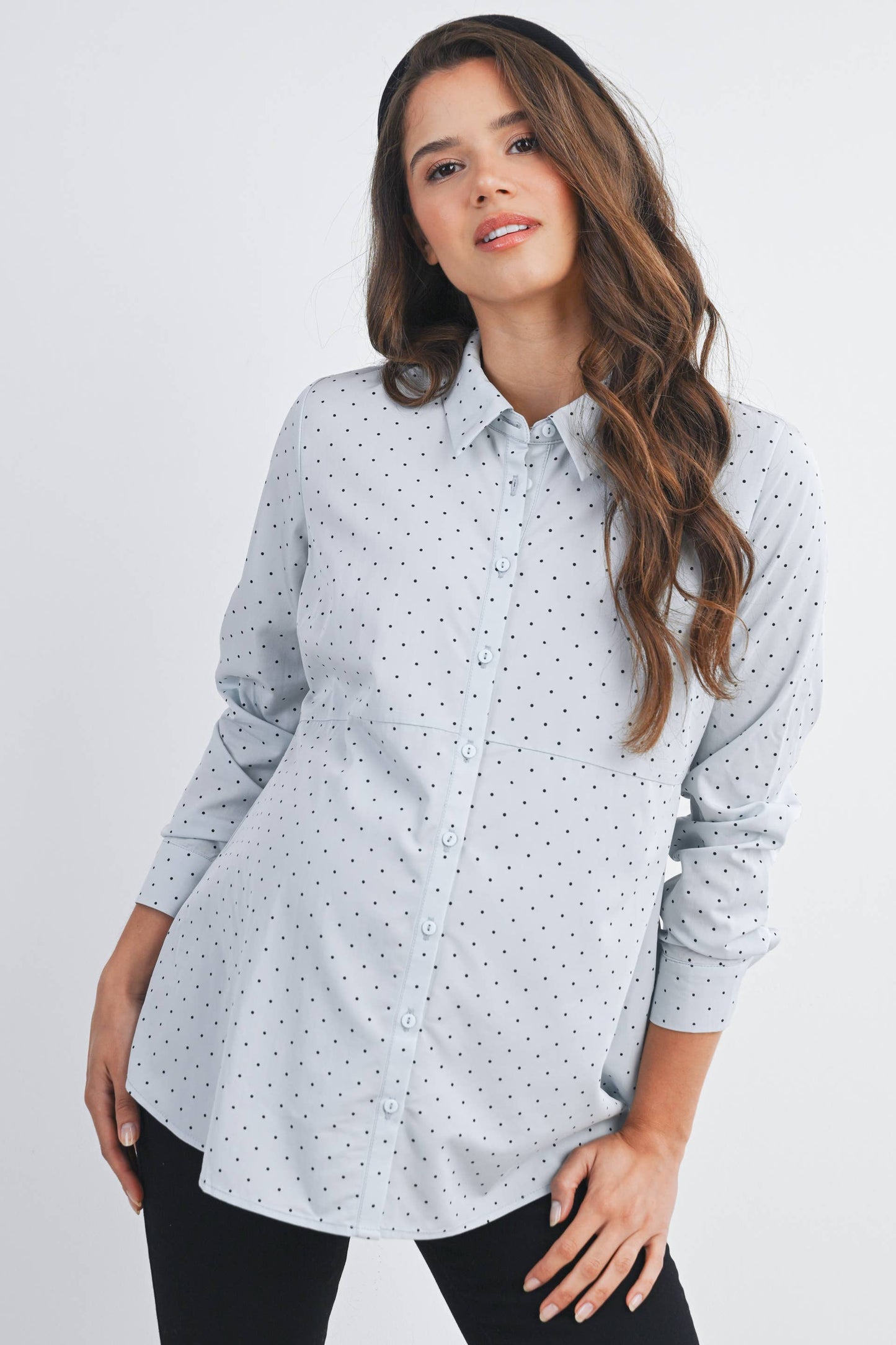 Polka Dot Maternity Top