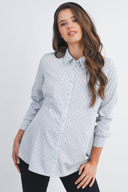 Polka Dot Maternity Top