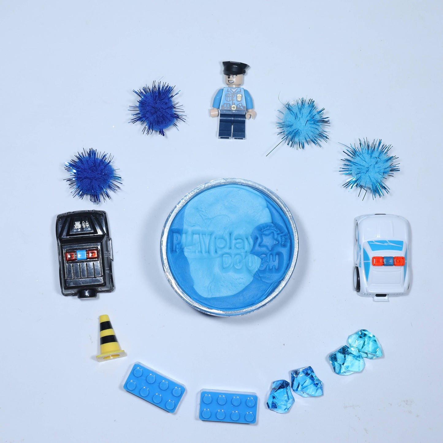 Police Play Dough Jar