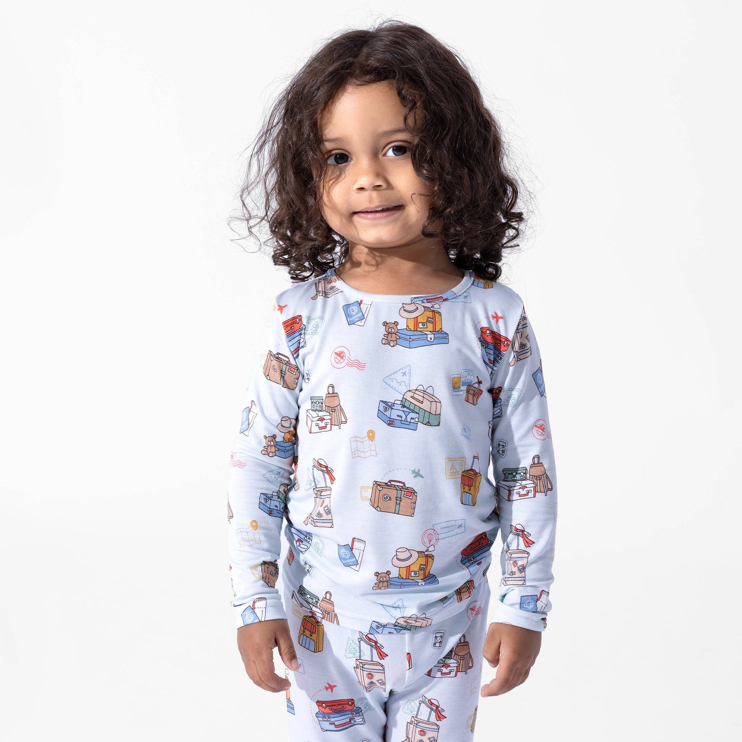 Vintage Suitcases Kids Pajamas