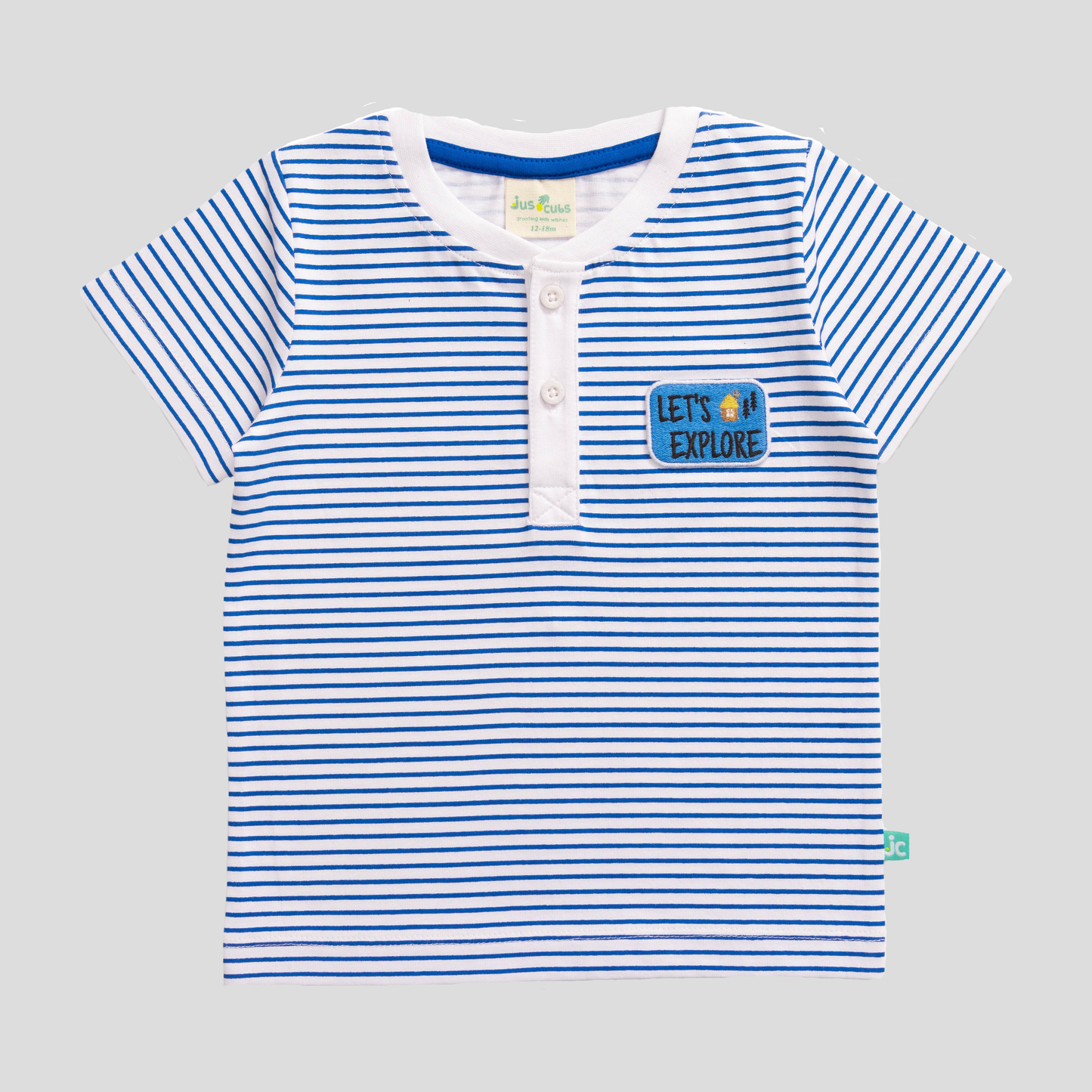 Pinstriped Tee & Shorts Set