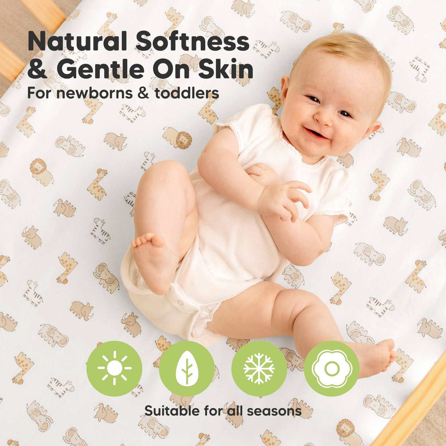 2-Pack Mini Crib Sheets Organic