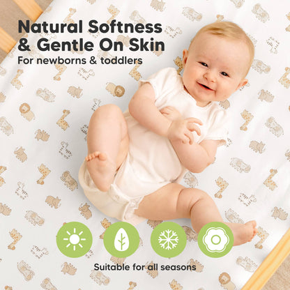 2-Pack Mini Crib Sheets Organic