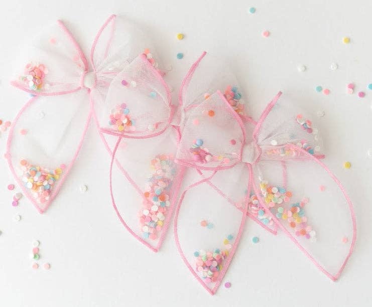 Mesh Shaker Bow - Confetti Pop