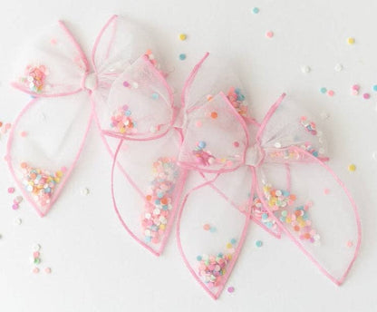 Mesh Shaker Bow - Confetti Pop