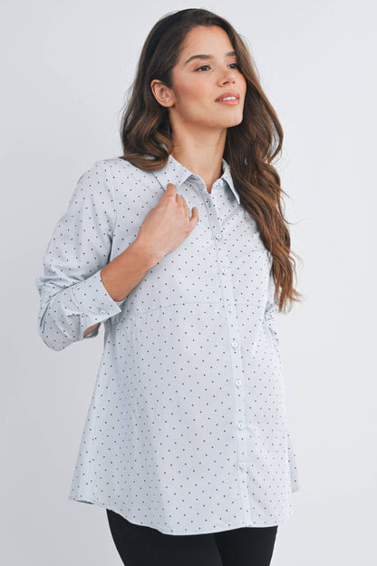 Polka Dot Maternity Top