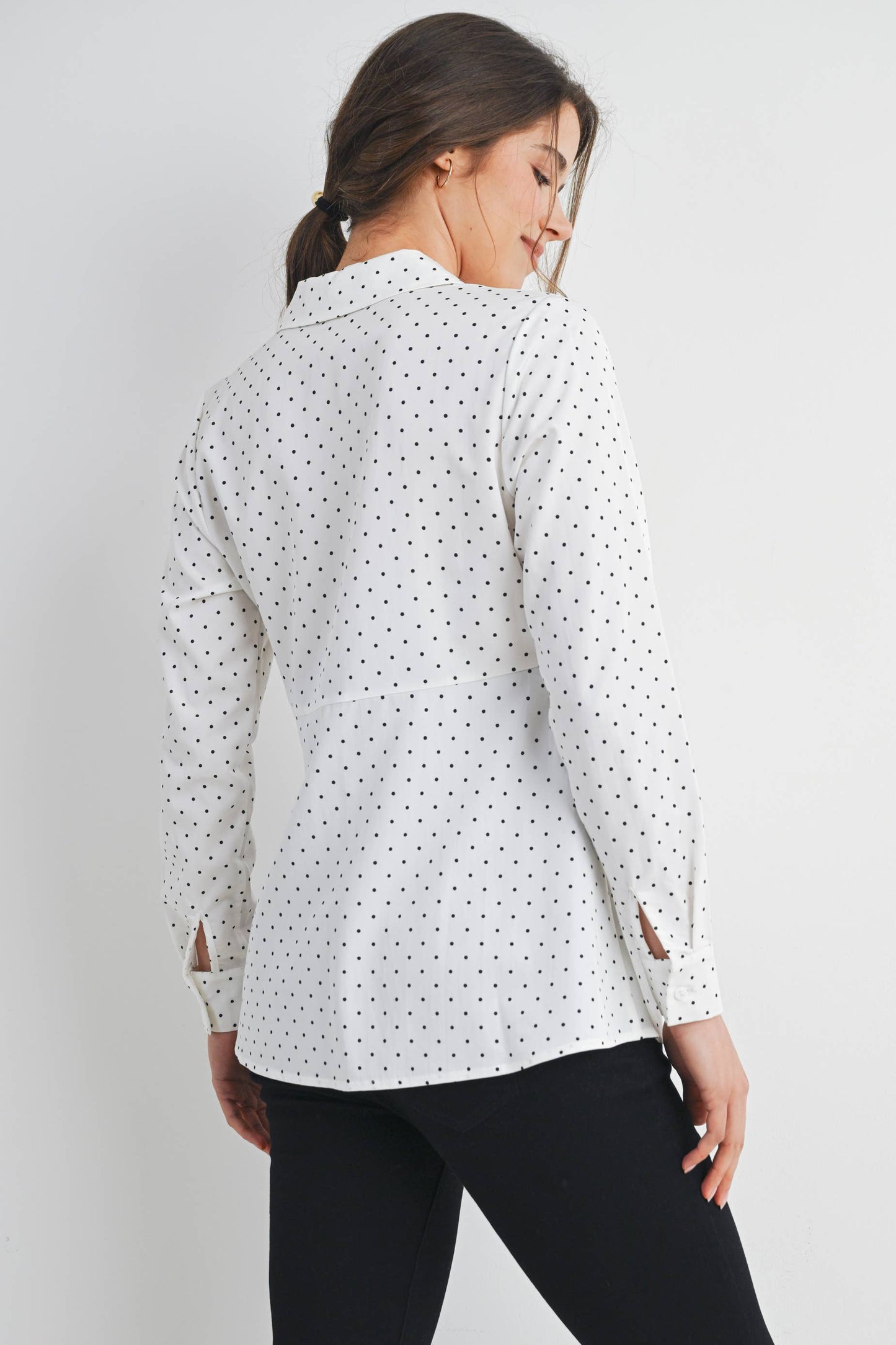 Polka Dot Maternity Top