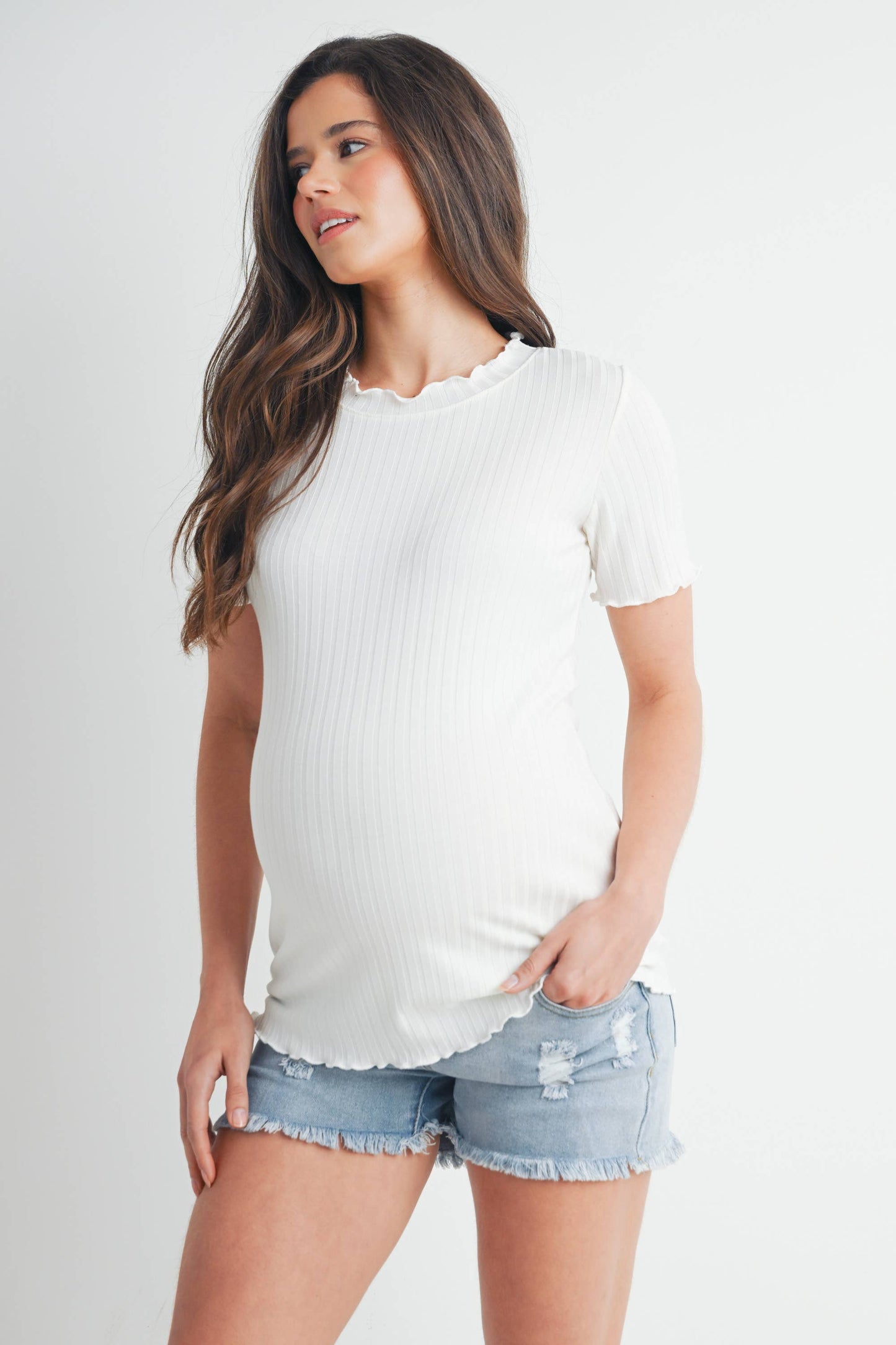 Ribbed Maternity T-Shirt