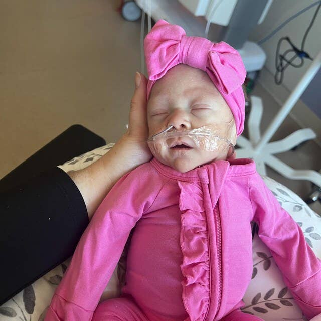 Perfectly Pink Ruffled Romper NICU Going Home Outfit