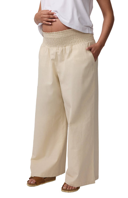 Porto Linen Maternity Pant