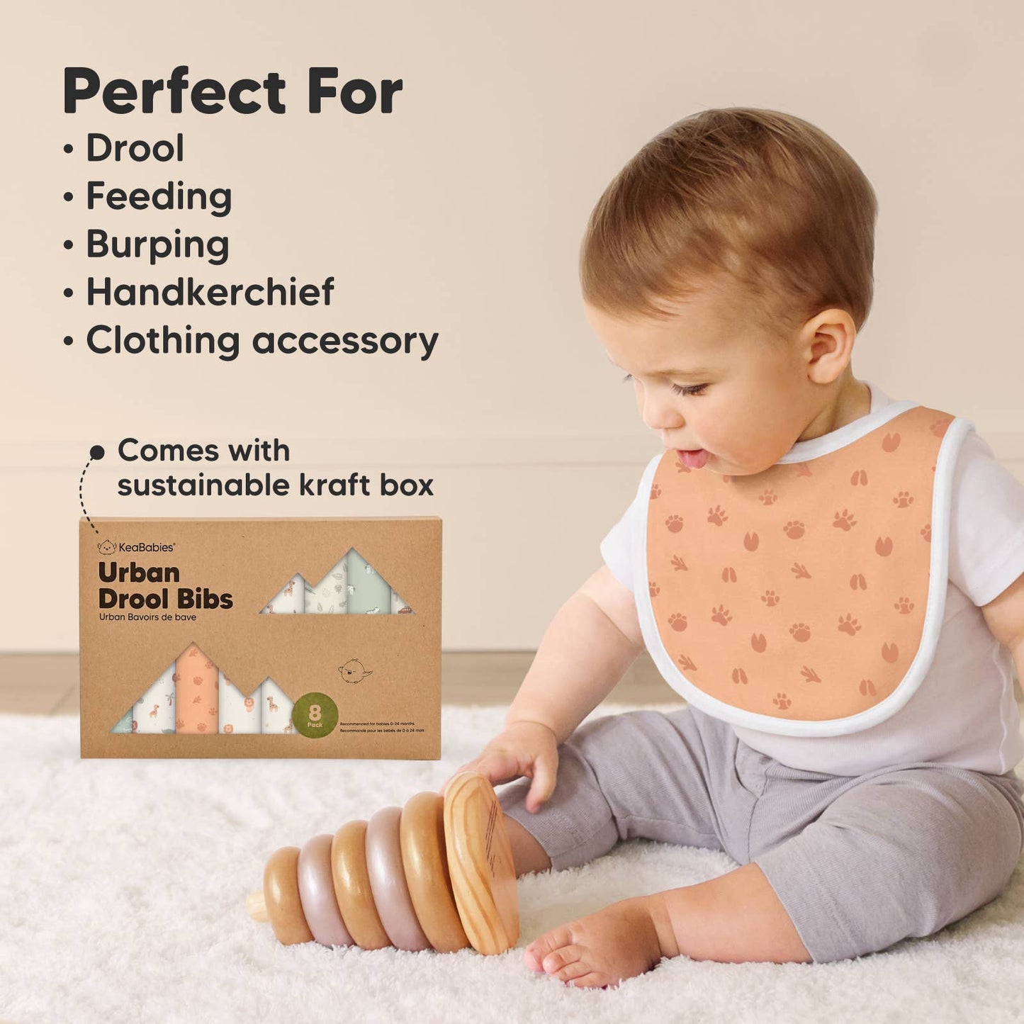 8-pack Urban Drool Bibs Wilderness