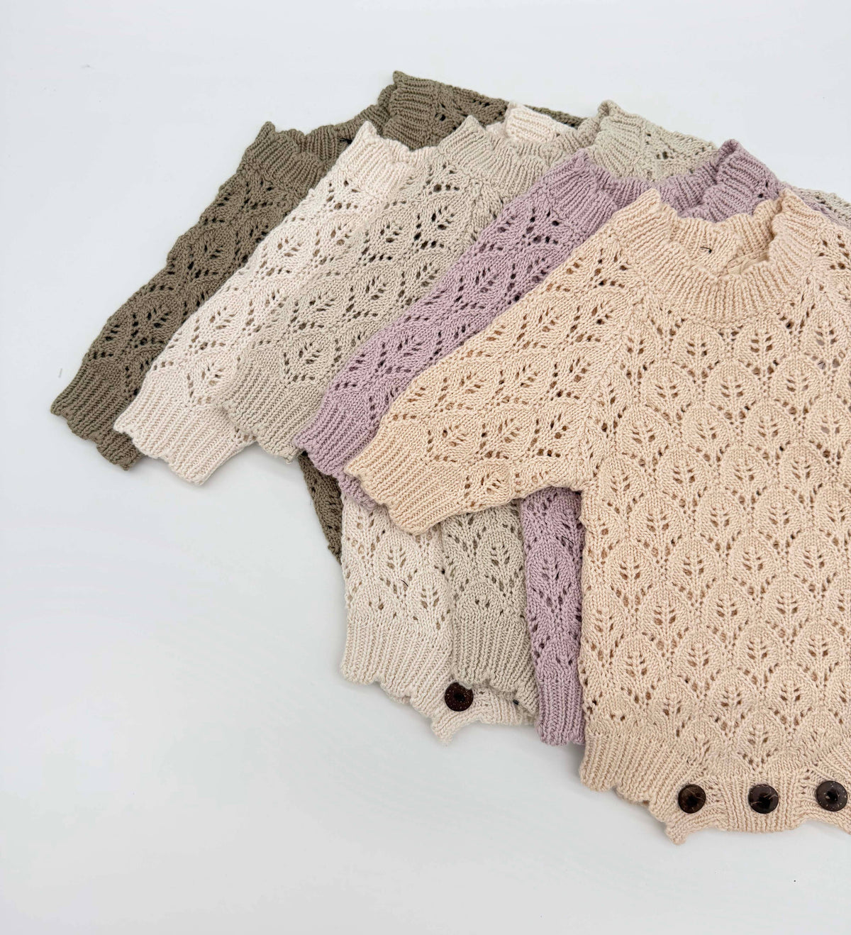 Vintage Pearl Lacy Romper 3pc
