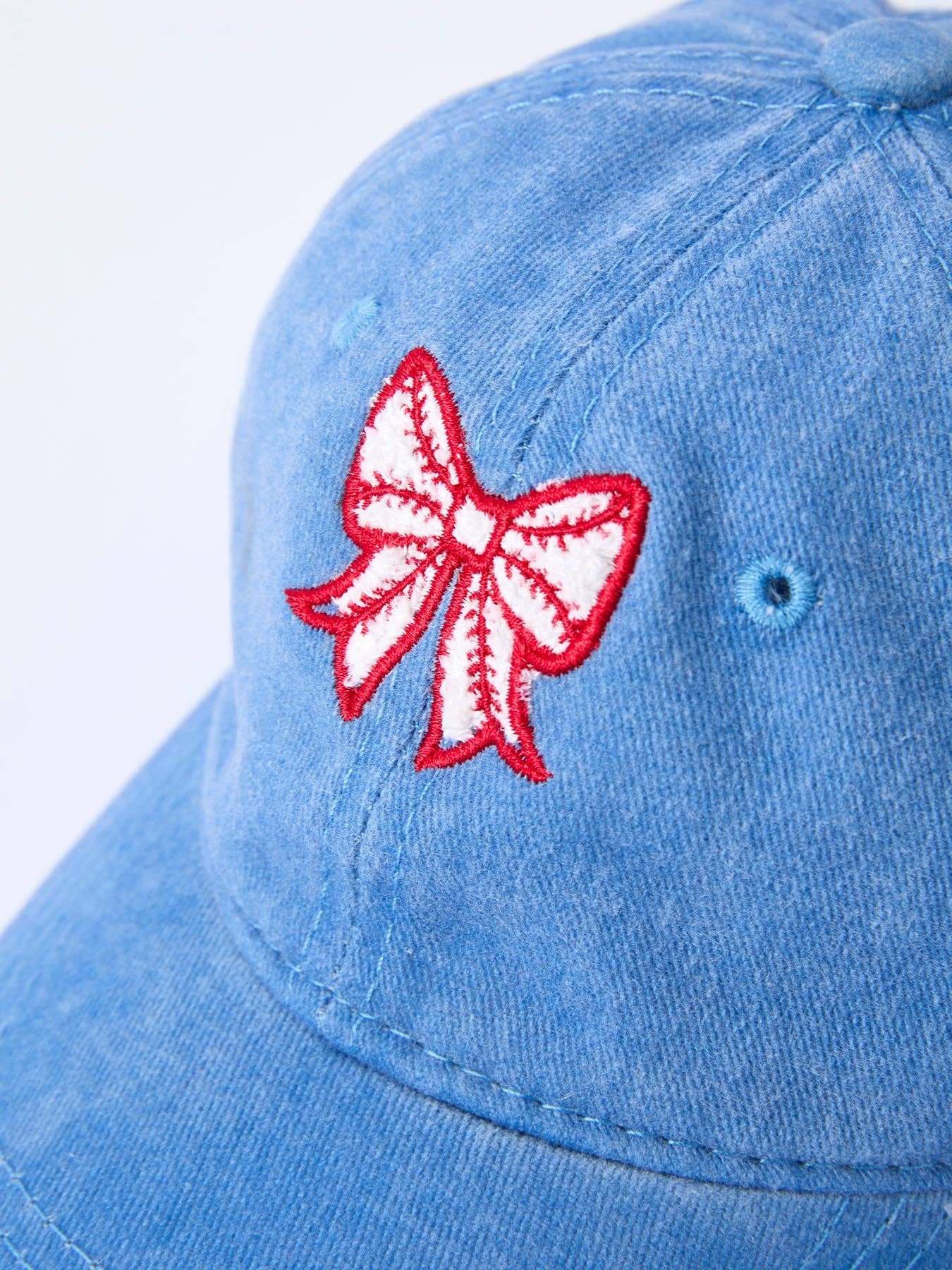 Blue Bow Kids Hat