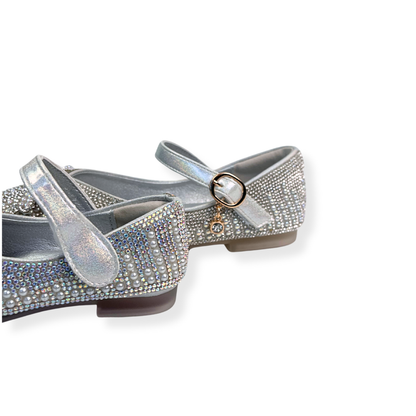 Pearl & Rhinestone Flat Shoes