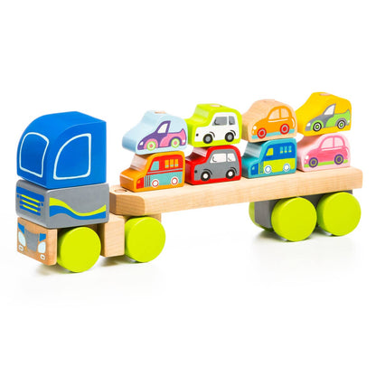 Cubika Wooden Truck with Cars
