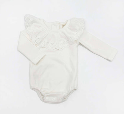 White Ruffle Bodysuit