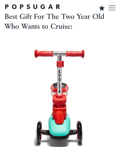Red SVOLTA Ace 2-in-1 Scooter