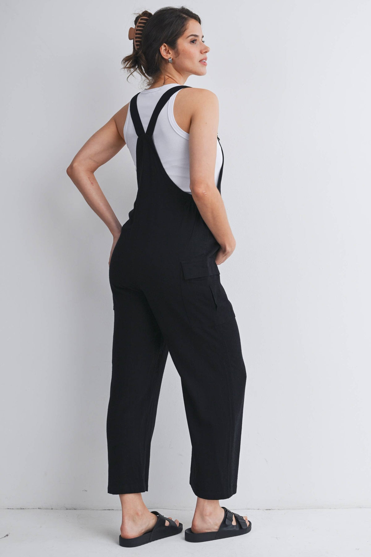 Straight Leg Maternity Adjustable Overalls