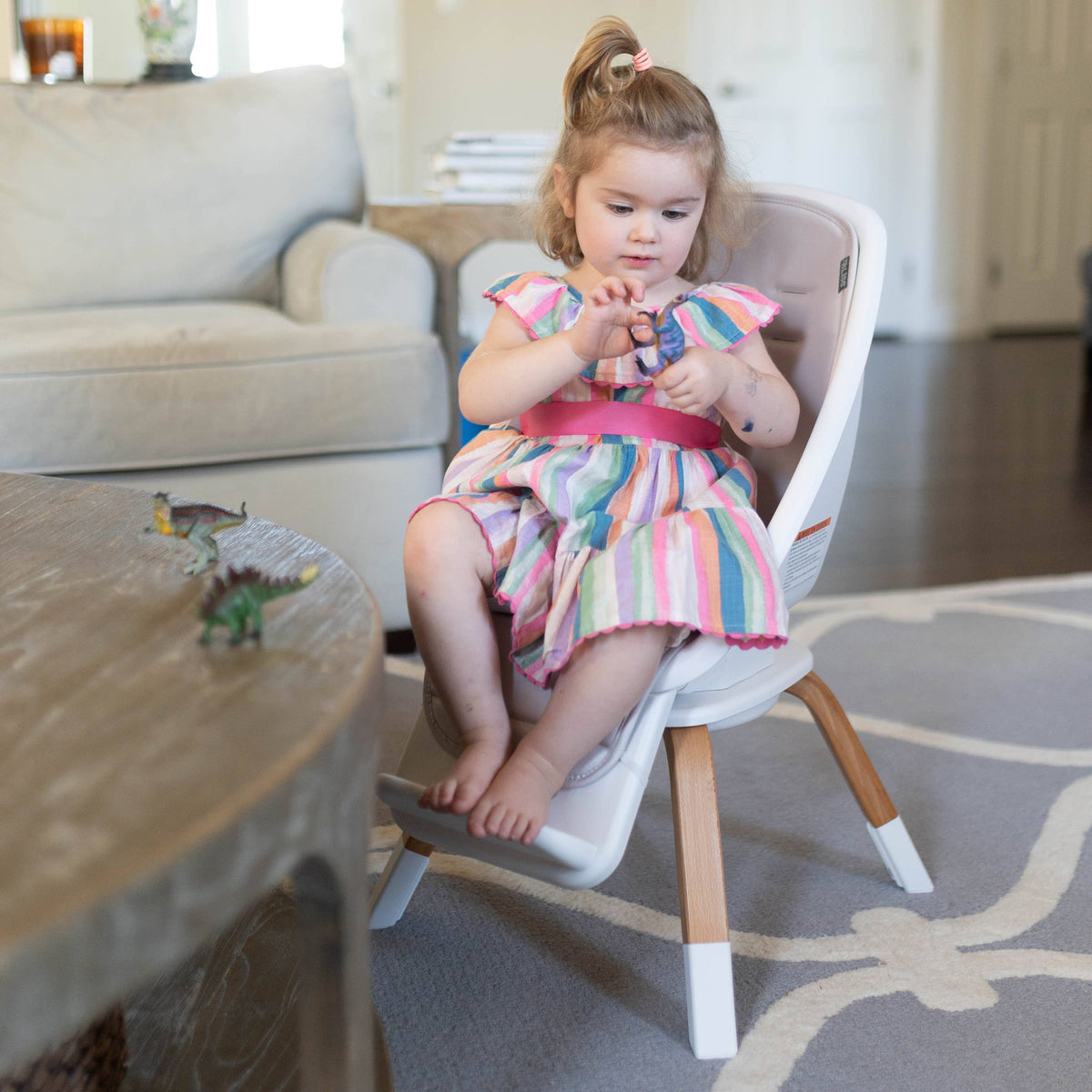 TruBliss Baby 2-in-1 Turn-A-Tot High Chair with 360 degree Swivel