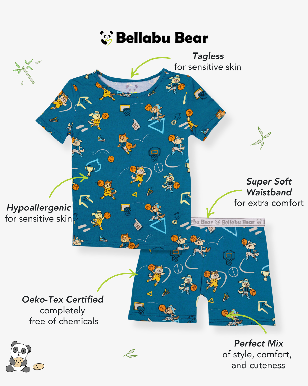 Basketball Pjs Short Set