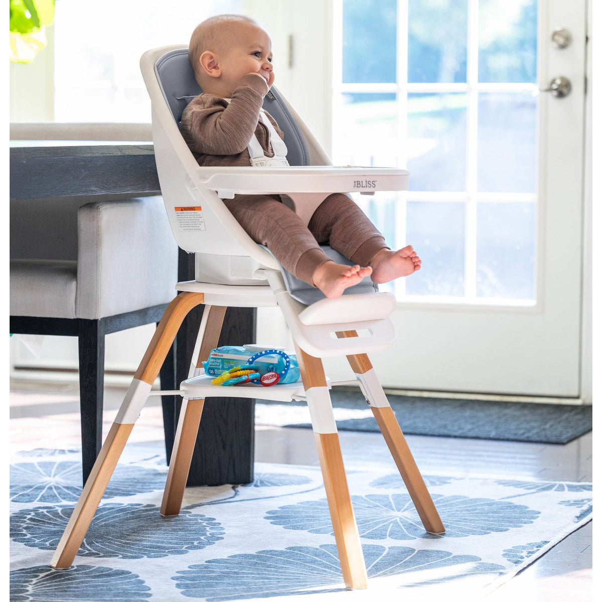 TruBliss Baby 2-in-1 Turn-A-Tot High Chair with 360 degree Swivel