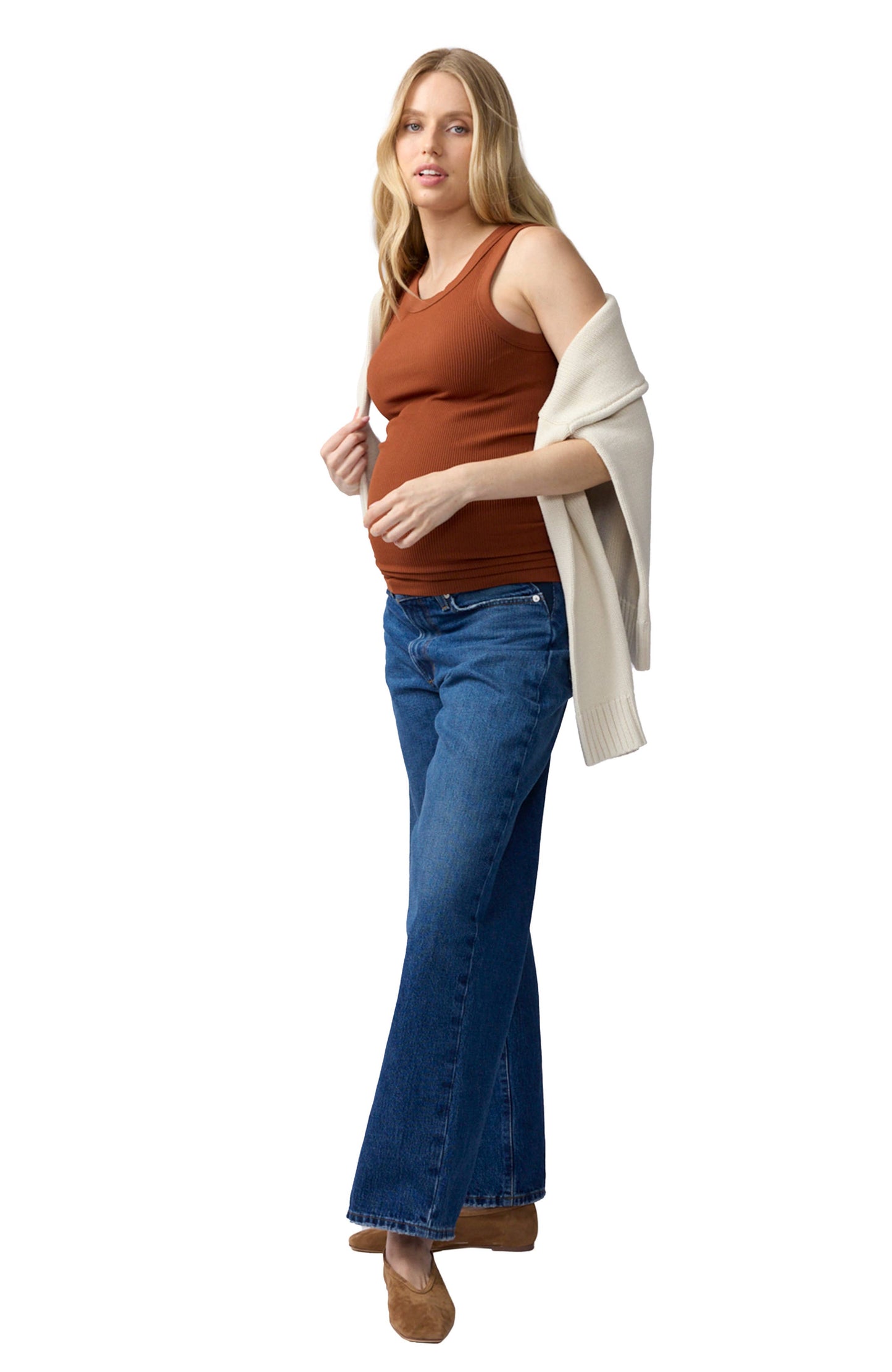 Maternity Seamless Rib Tank