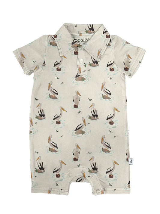Coastal Pelicans Polo Romper