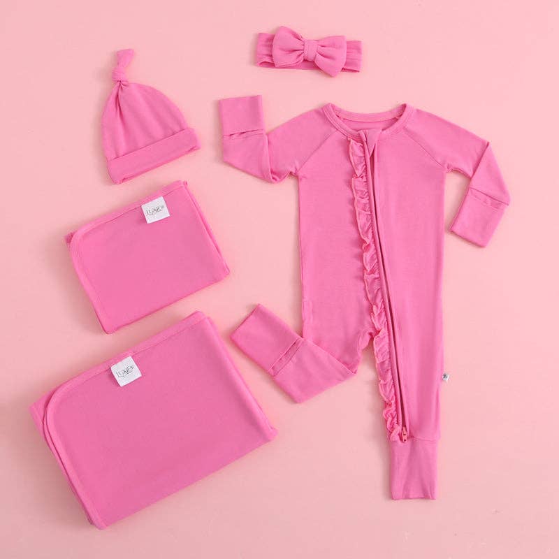 Perfectly Pink Ruffled Romper NICU Going Home Outfit