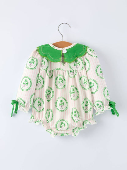 St. Patrick's Baby Girl Romper